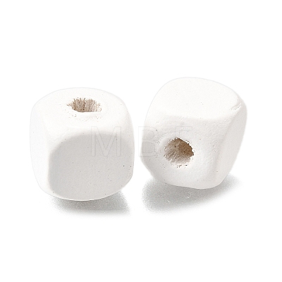 Spray Painted Wooden Beads WOOD-P021-01C-30-1