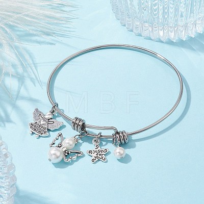 304 Stainless Steel Expandable Bangle BJEW-JB10007-1