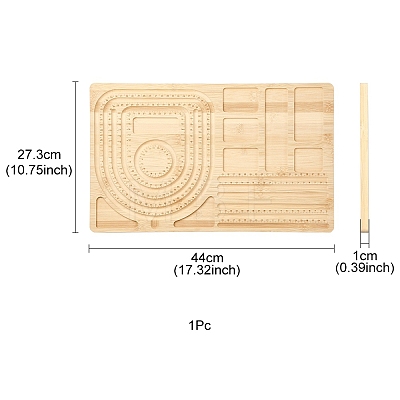 Rectangle Wood Bracelet Design Boards TOOL-YWC0003-06-1