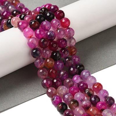 Dyed & Heated Natural Dragon Veins Agate Beads Strands G-P539-A01-27-1