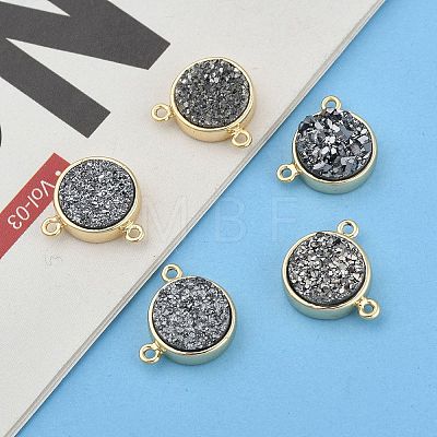 Druzy Resin Charms KK-E723-S-11G-1