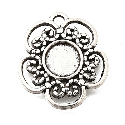 Tibetan Style Alloy Pendant Cabochon Settings for Enamel FIND-D042-09A-AS-1