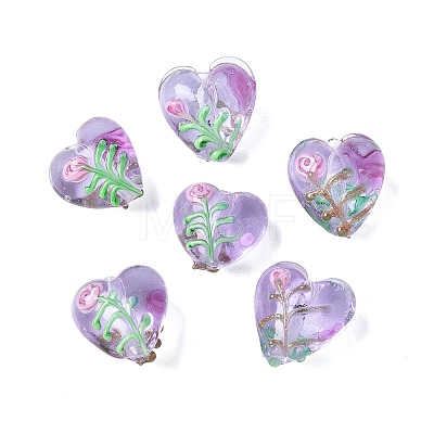 Handmade Transparent Lampwork Beads BLOW-D300-07F-1