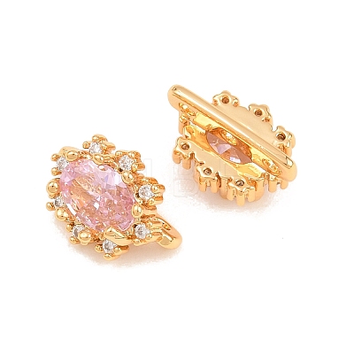SHEGRACE Flower Brass Micro Pave Cubic Zirconia Spacer Bars XGRQ5K520-826G-1