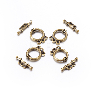 Tibetan Style Alloy Toggle Clasps X-MLF10795Y-NF-1