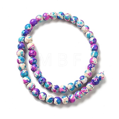Synthetic Turquoise Dyed Beads Strands G-E594-24I-1