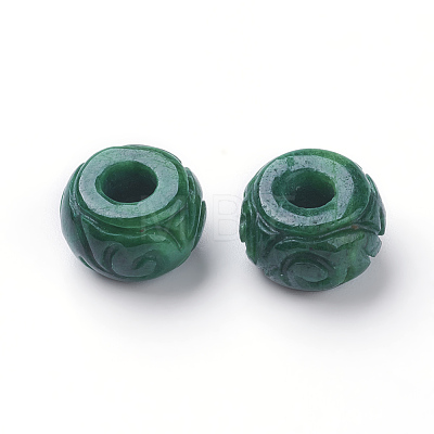 Natural Myanmar Jade/Burmese Jade European Beads G-E418-26-1