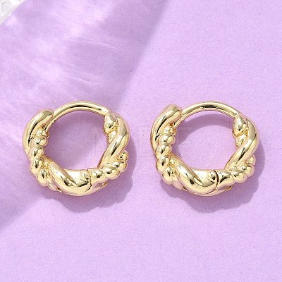 Brass Hoop Earrings EJEW-Q015-03G-01-1