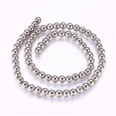 Electroplate Non-magnetic Synthetic Hematite Bead Strands G-P277-06-6mm-1