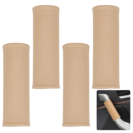 Eco-friendly Leather Car Door Handle Protective Cover FIND-WH0139-972A-1