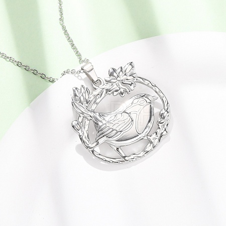 304 Stainless Steel Pendant Cable Chain Necklaces for Men Women NJEW-K308-03E-P-1