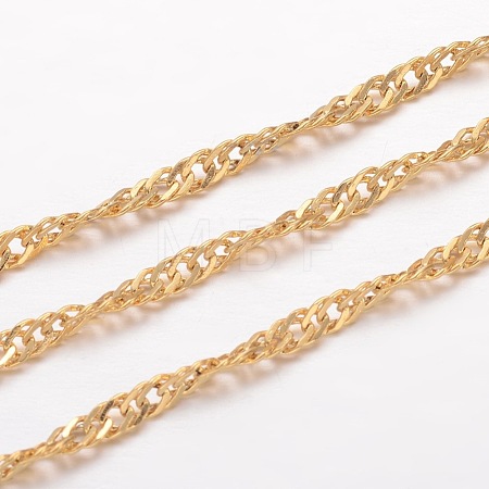 Ion Plating(IP) 304 Stainless Steel Singapore Chains X-CHS-K004-14G-0.3mm-1