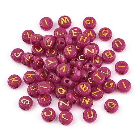Plating Acrylic Beads OACR-P017-A01-1