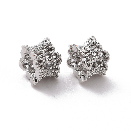 Eco-friendly Brass European Beads KK-D079-09P-1
