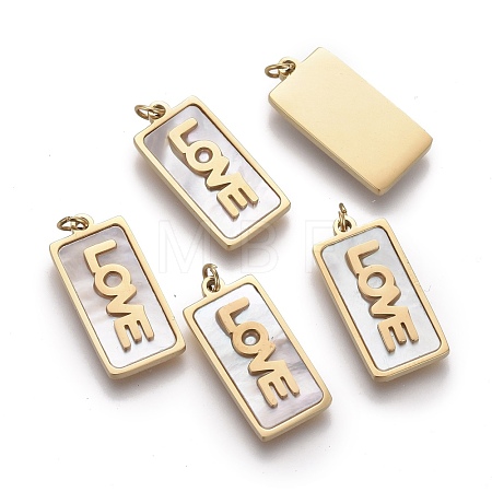Natural Shell Pendants STAS-H100-01G-1
