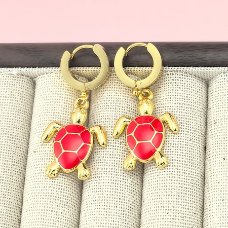 201 Stainless Steel Enamel Hoop Earrings FS-WG6C184-04-1