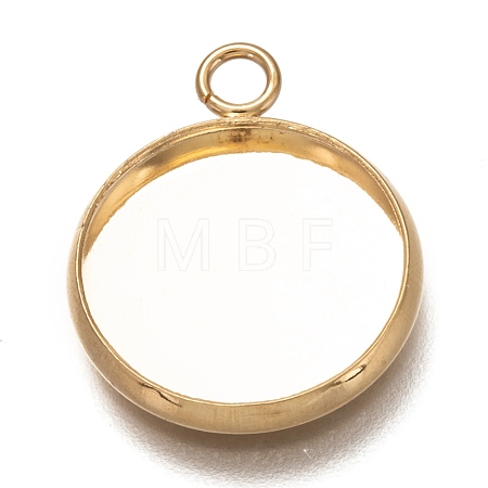 304 Stainless Steel Pendant Cabochon Settings STAS-Z030-01G-G-1