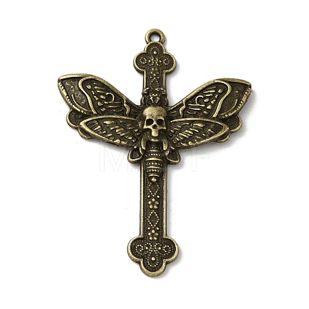 Tibetan Style Alloy Big Pendants TIBE-P002-04AB-1