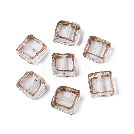 Handmade Gold Sand Lampwork Beads LAMP-N041-01J-1