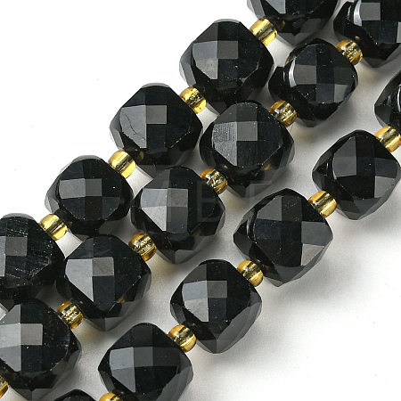 Natural Obsidian Beads Strands G-Q010-A23-01-1