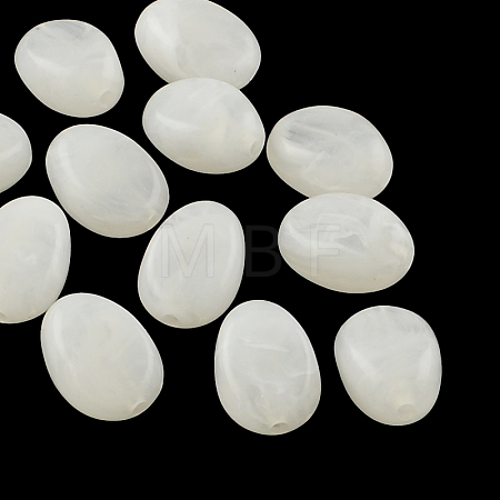 Oval Imitation Gemstone Acrylic Beads OACR-R052-19-1