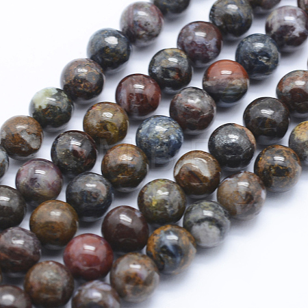 Natural Pietersite Beads Strands G-P336-01-8mm-1