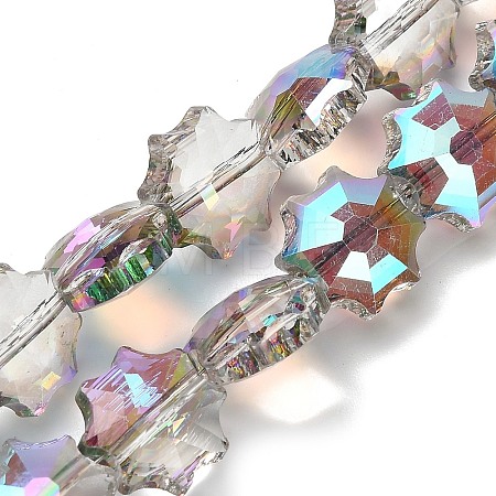 Electroplate Transparent Glass Beads EGLA-H112-04HR-01-1
