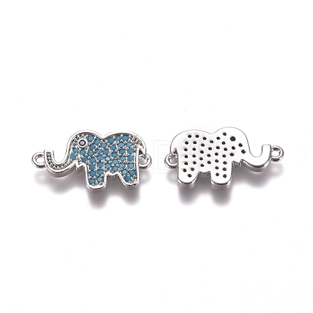 Brass Micro Pave Cubic Zirconia Normal Links ZIRC-K081-93P-01-1