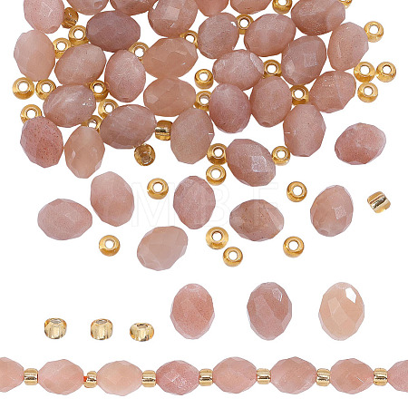 1 Strand Natural Sunstone Beads Strands G-DR0001-04-1