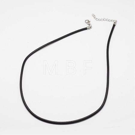 Round Leather Cord Necklaces Making MAK-I005-3mm-1