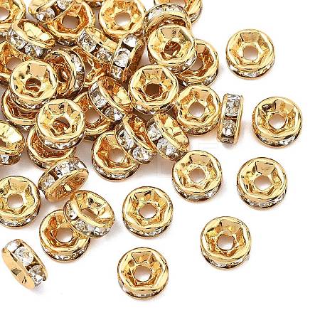 SHEGRACE Brass Micro Pave Clear Cubic Zirconia Spacer Beads XGRQ1U087-362G-1