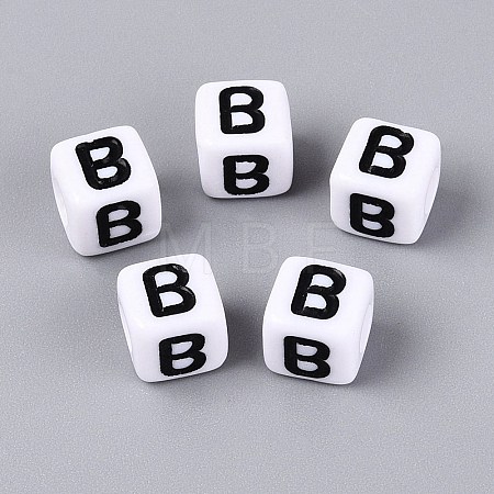 Opaque Acrylic Beads SACR-N020-04A-B-1