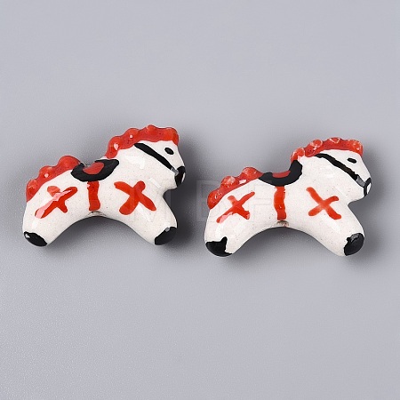 Handmade Porcelain Ceramic Beads PORC-Q005-01D-1