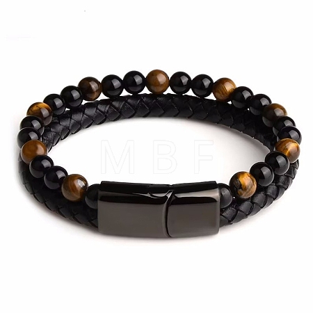 Natural Tiger Eye Beaded Bracelets PW24070699368-1