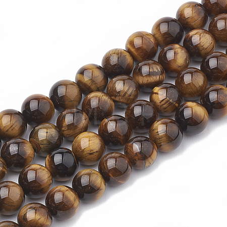 Natural Tiger Eye Beads Strands G-S333-8mm-001-1