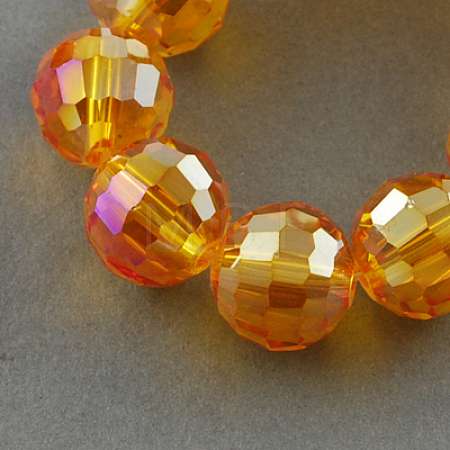 Electroplate Glass Bead Strands EGLA-R040-8mm-22-1