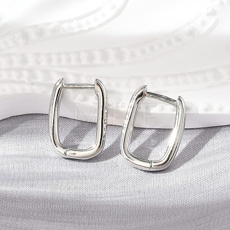 Brass Huggie Hoop Earrings EJEW-L234-61-P-1