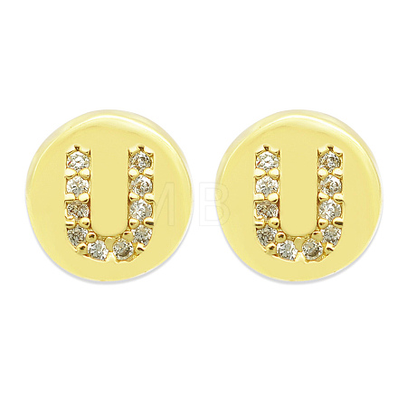 Brass Micro Pave Clear Cubic Zirconia Beads KK-T030-LA843-UX3-1