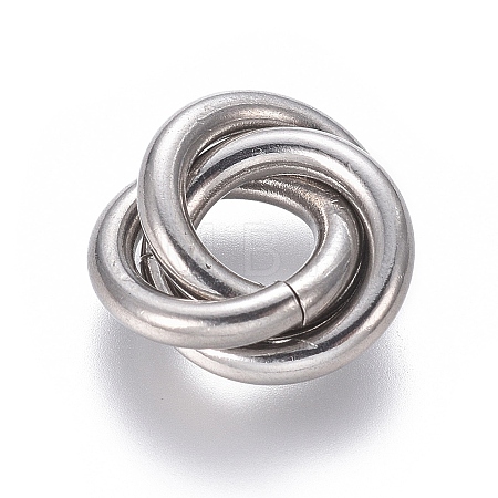 Tarnish Resistant 304 Stainless Steel Linking Rings STAS-L239-01C-P-1