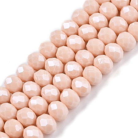 Electroplate Glass Beads Strands EGLA-A044-P8mm-A05-1