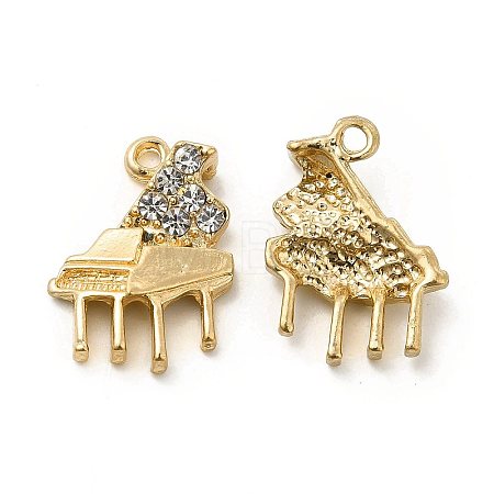 Rack Plating Alloy Rhinestone Pendants ALRI-M006-11G-1