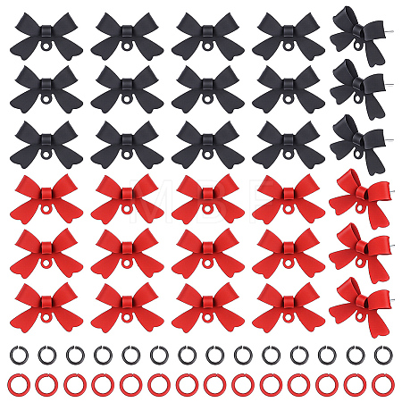 DIY Bowknot Alloy Stud Earring Finding Kits DIY-ME0002-87-1