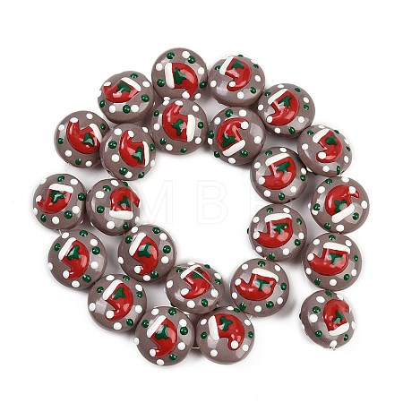 Christmas Handmade Lampwork Enamel Beads LAMP-C020-03B-1