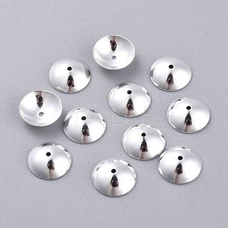 201 Stainless Steel Bead Caps STAS-K210-01C-S-1