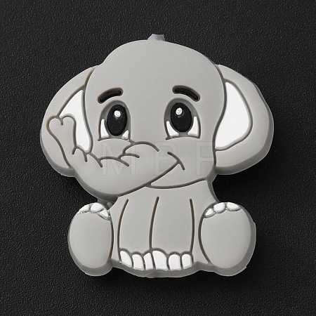 Elephant Silicone Beads SIL-WH0002-83B-1