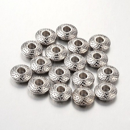 Tibetan Style Alloy Spacer Beads TIBEB-R011-P-FF-1