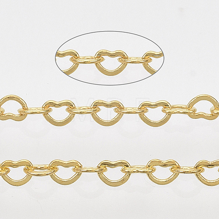 Brass Heart Link Chains CHC-T008-03G-01-1