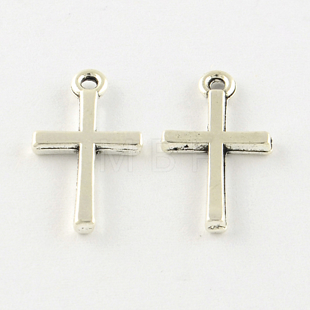 Cross Tibetan Style Alloy Pendants TIBEP-R344-21AS-LF-1