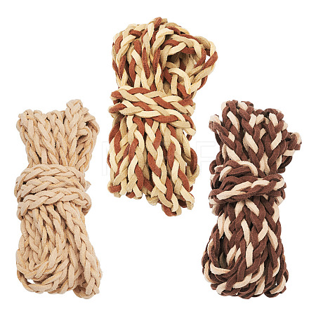 7.5 Yards 3 Colors  Braided Flat Faux Suede Cord LW-TA0001-04-1