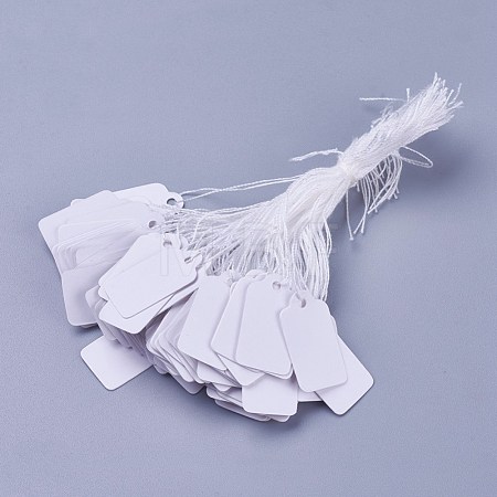 White Rectangle Jewelry Price Tags X-TOOL-C003-02-1